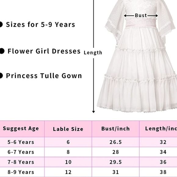 NWT Mangostice Girls' Ruffle Detail Dress- Blue - Picture 7 of 7